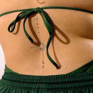 Spiritual Sun Moon and Star Ornament Tattoo