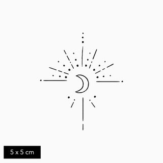 Temporary Moon tattoo by gotink.xyz