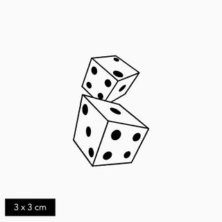 Temporary Dice tattoo by gotink.xyz