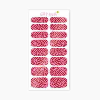 Temporary Animalistic Nail Strips - pink