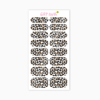 Temporary Leopard Nail Strips Transparent