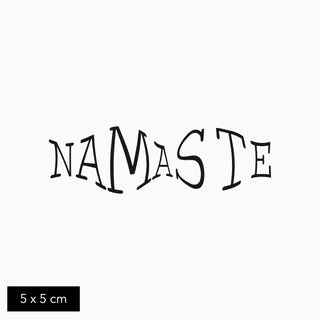 Temporary Namaste tattoo by gotink.xyz