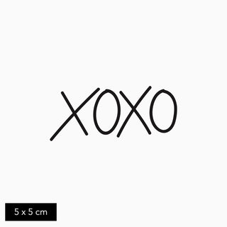 Temporary XOXO tattoo by gotink.xyz