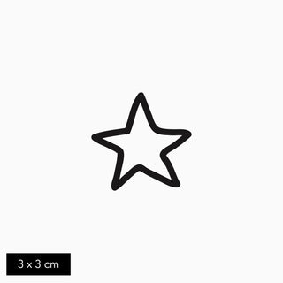 Temporary Simple Star Tattoo