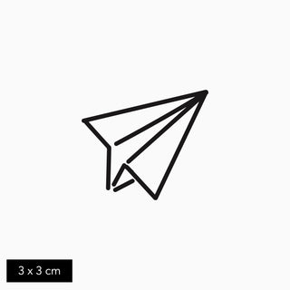 Temporary Paper Plane Tattoo