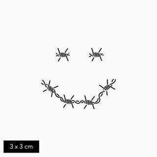 Temporary Smiley tattoo by gotink.xyz