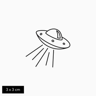 Temporary UFO tattoo by gotink.xyz